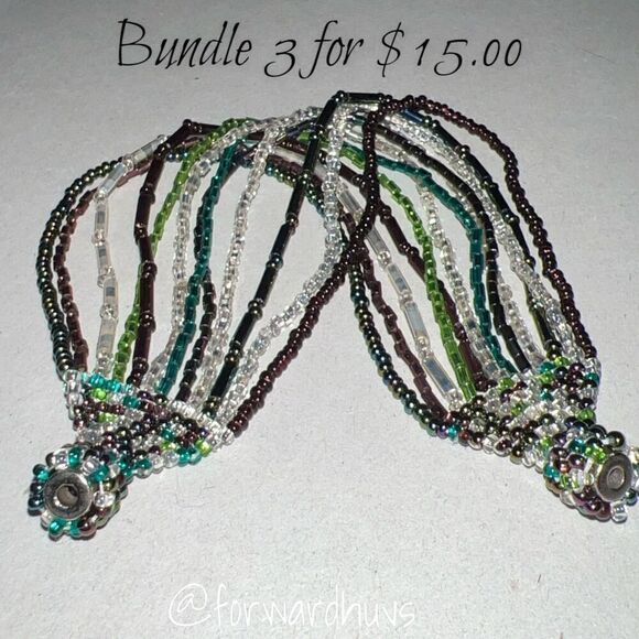 Bundle 3 for $15 Beaded Multi-strand Bracelet With Magnetic Closure READ - Picture 5 of 7